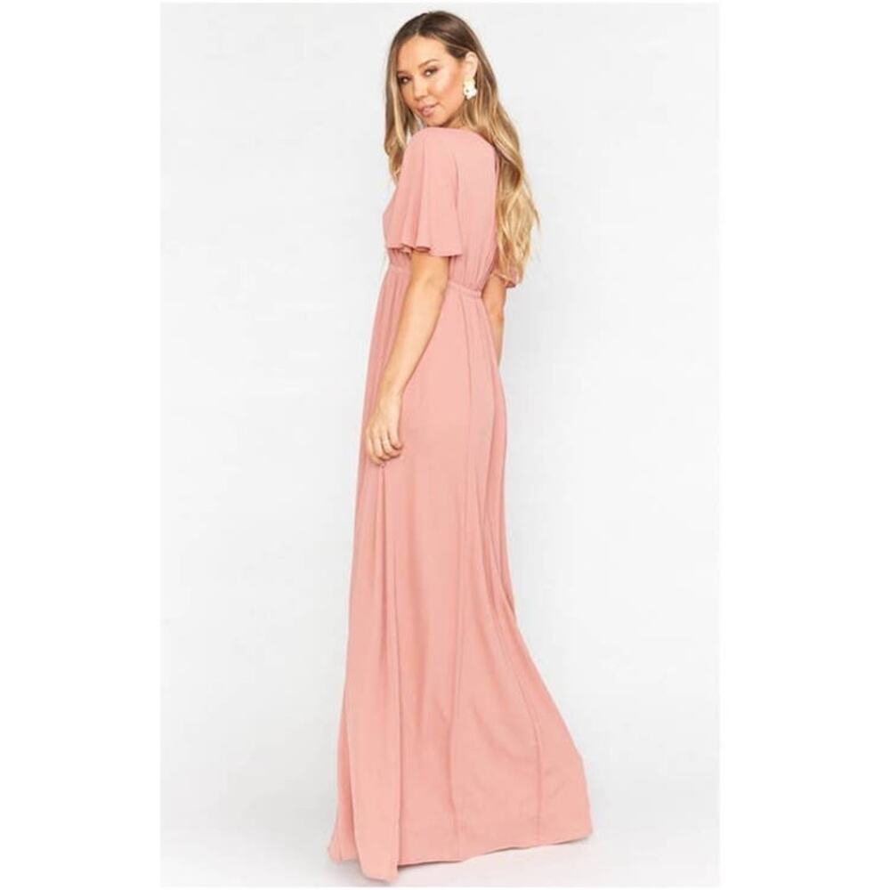 Show Me Your MuMu Emily Maxi Dress Rustic Mauve Crisp Small NWT - Picture 5 of 7